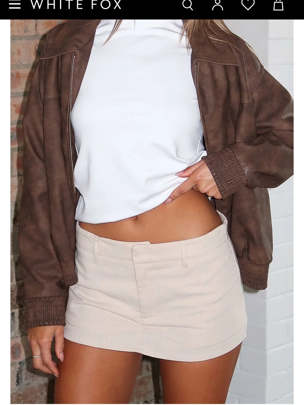 white fox skirt